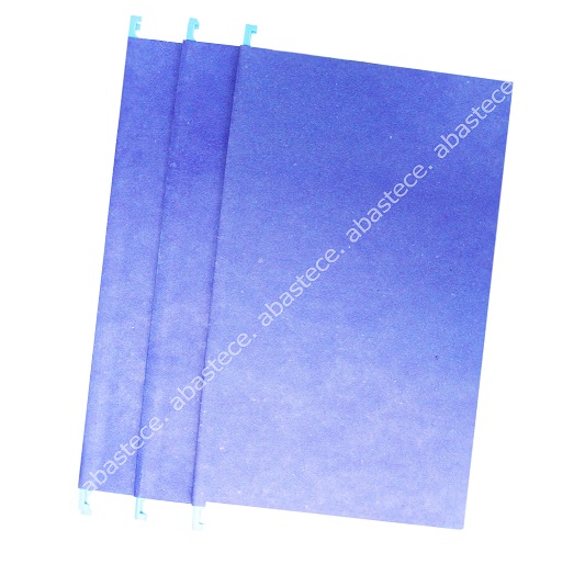 folder colgante azul varilla metalica