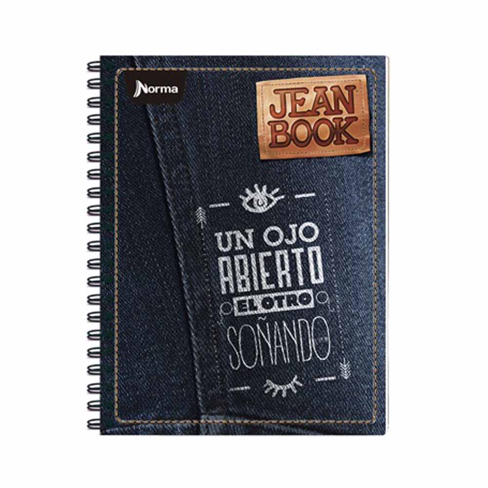 cuaderno argollado cuadriculado 105 jean book-80 hojas(*)