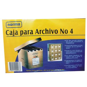 Caja Para Archivo No 4 Norma por Unidad 