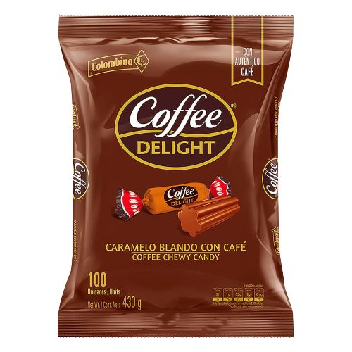 Caramelo Coffe Delight Blando Paquete por 100 Unidades