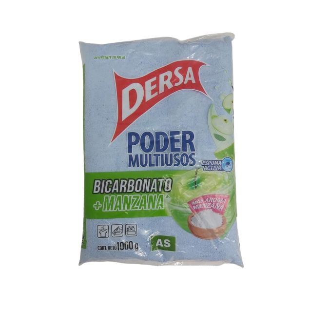 Detergente en Polvo Dersa Multiusos Bicarbonato Manzana 1000 g