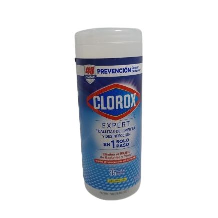 Toallitas Desinfectantes Clorox Expert Pote por 35 unidades
