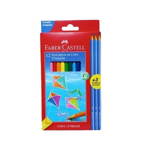 Colores Faber Castell Triangulares 12 Unidades + 3 Lapices (*)