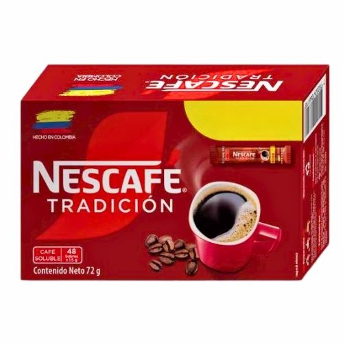 Cafe Nescafe Tradicion Instantaneo Caja x48 Sobres 1.5g