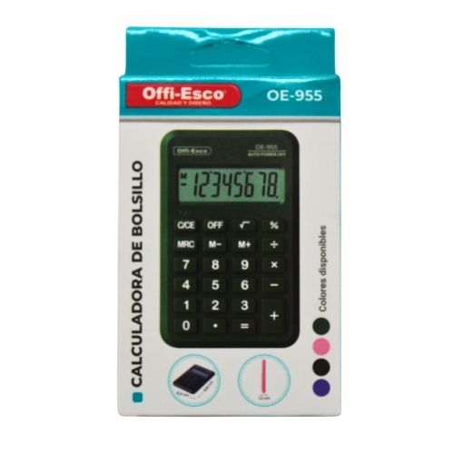 Calculadora Offi-Esco OE -955 8 Digitos 6.2x9.8 cms Precio Mayorista