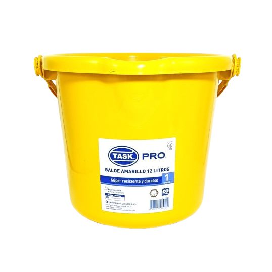 Balde Plastico Amarillo Ilko 12 Litros
