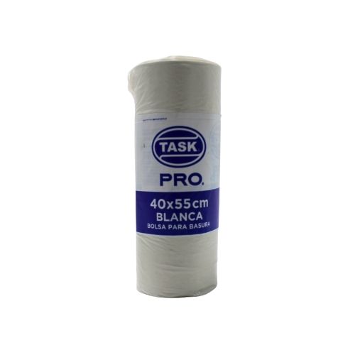 Bolsa Basura Blanca 40x55 Cal.1 Rollo X10u. Task Pro