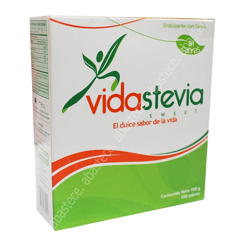 Endulzante con Stevia Vida Stevia Caja por 100 Sobres 1g (=)
