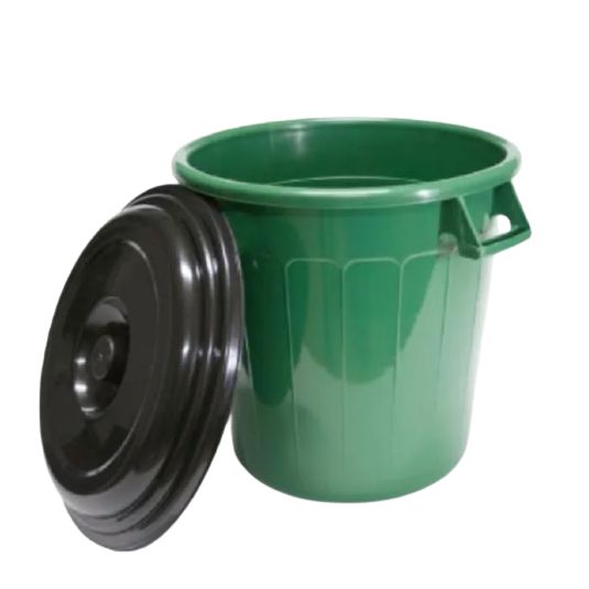caneca (tanque) 65 litros con tapa color verde