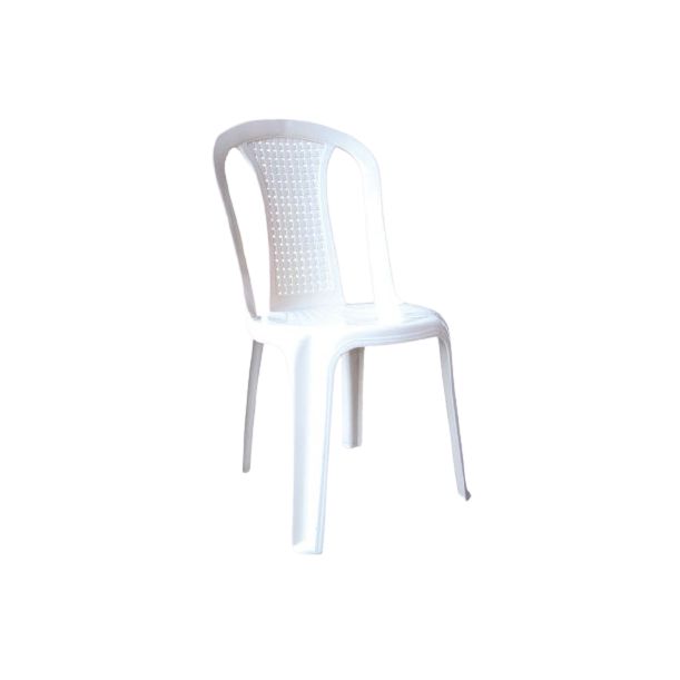 silla plastica sin brazos color blanco