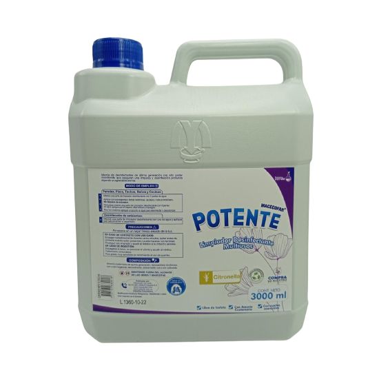 Limpiador Desinfectante Multiusos Citronela Potente 3000 ml