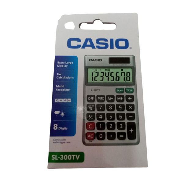 calculadora 8 digitos casio de bolsillo ref: sl-300tv