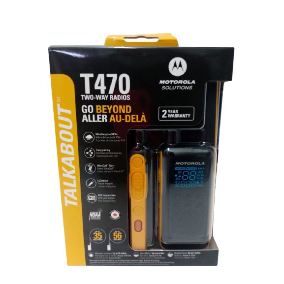 Radio Motorola T470 (2 radios + 2 bateris+1 cargador+ clip )