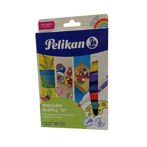 Marcador Pelikan Grafico 751 Colores Surtido por 10 Unidades