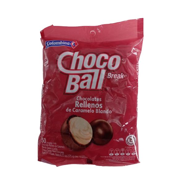Chocobreak Ball Relleno Caramelo Paquete por 50 Unidades