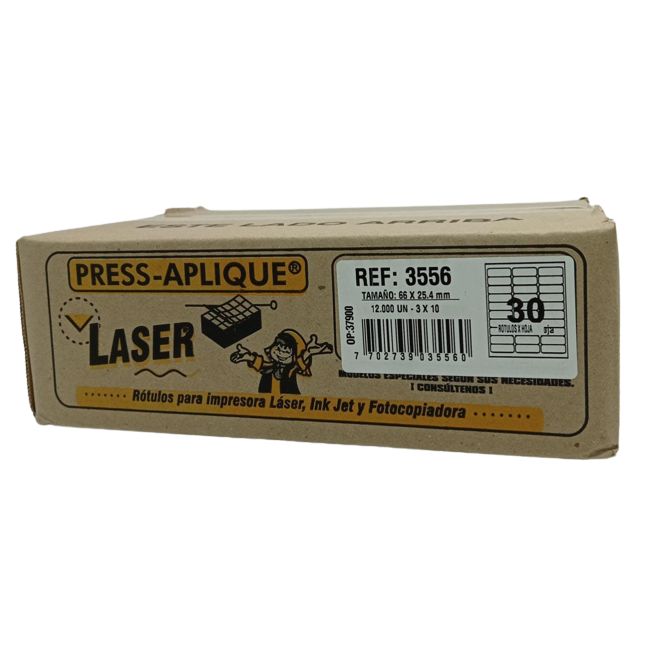 press aplique 66 x 25 caja laser ref: 3556
