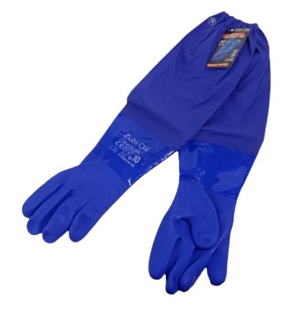 guante semicorrugado industrial 60 cms azul talla 10 ref:11981616