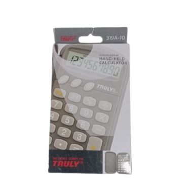 calculadora de bolsillo 10 digitos con tapa truly 319-10