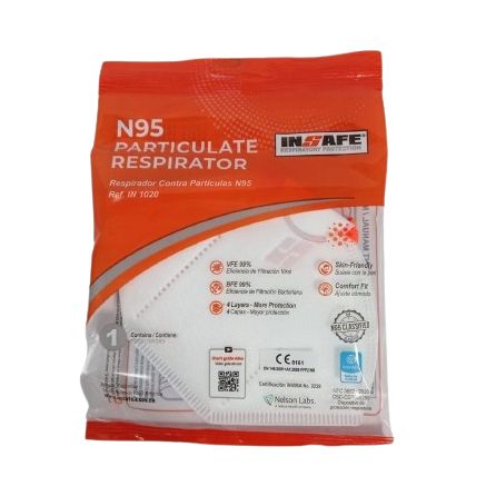 Respirador Contra PartIculas N95 Insafe 1020 V