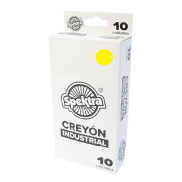 Crayolas Industriales Spektra Amarillas Caja por 10 Unidades