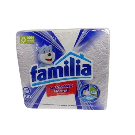 Servilleta Familia Acolchamax Normal Blanca Paquete por 100