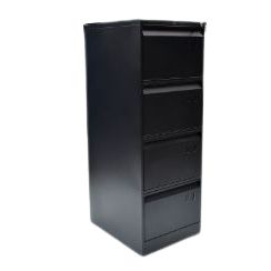 Archivador Metalico Vertical 4 Gavetas 136x47x60 cms Aprox Negro