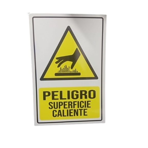 Senalizacion 30x20cms C40 (Peligro Superficie Caliente) Poliestireno