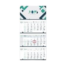 Calendario para Pared de 3 Cuerpos Numericos