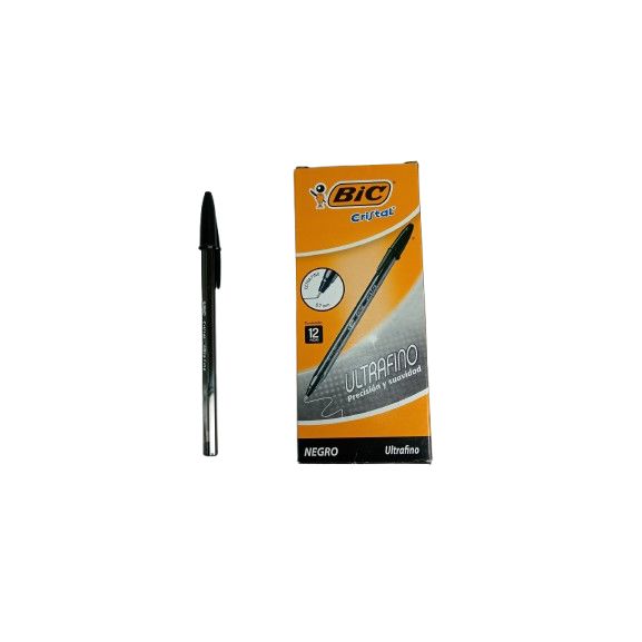 Boligrafo Bic Cristal 0.7 Negro x12 und.