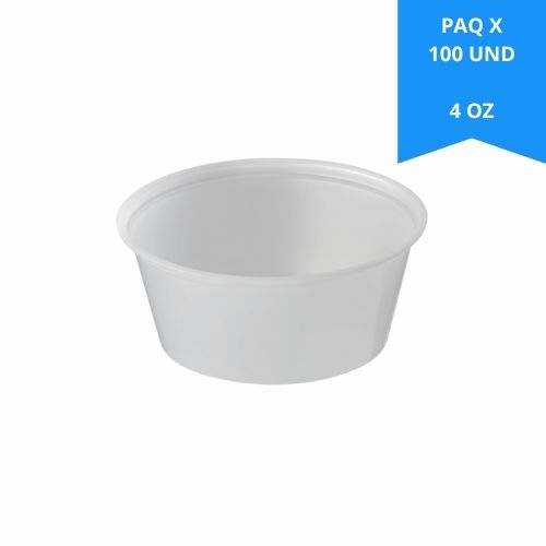 Copa Souffle Blanca 4 Onz Paquete X100u. Sin Tapa