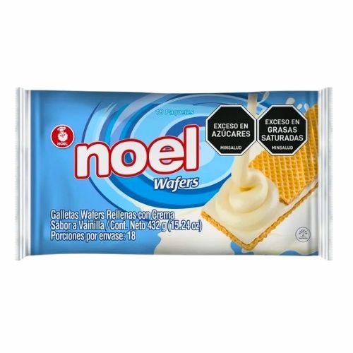Galletas Waffer Noel Vainilla X18 Unidades
