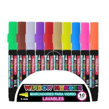 Marcador Para Vidrio Window Markers Caja x10 OE-552