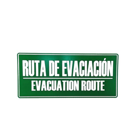 Senalizacion 30x15cm Ruta de Evacuacion