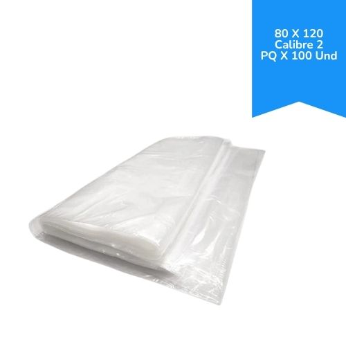 Bolsa Transparente 80x120 Calibre 2 Paq x100u.