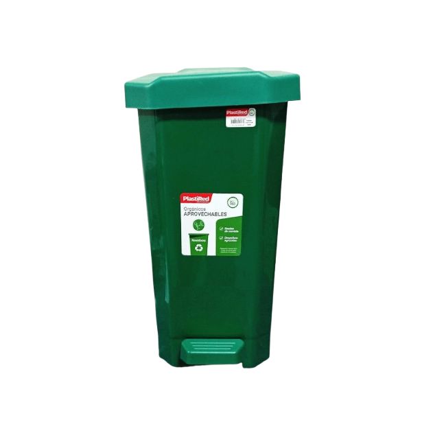 Caneca Pedal Marca Plastired Verde 55lts  Precio Mayorista