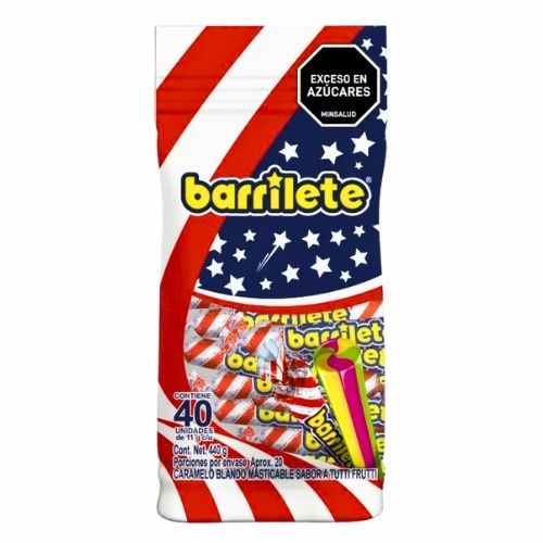Caramelo Barrilete Tuti Fruti 480g Paq.x40u.