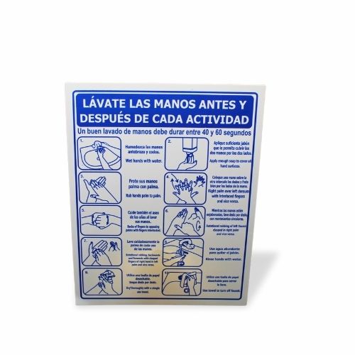 Señalizacion 30 X 14 Cms Lavado De Manos