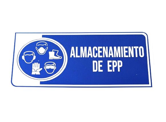 Señalizacion 30x15 Cms Almacenamiento de EPP