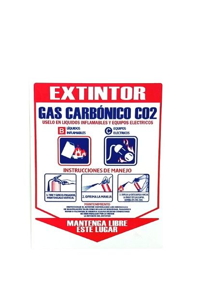 Señalizacion 30 X 15 Cms Extintor Co2