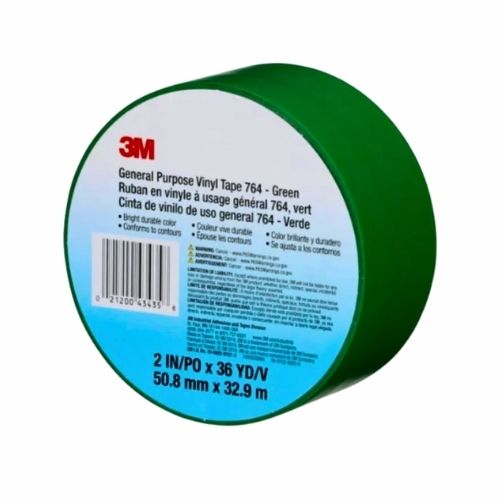 Cinta de Vinilo Uso General 3M 764 Verde 50mm x 32,9m