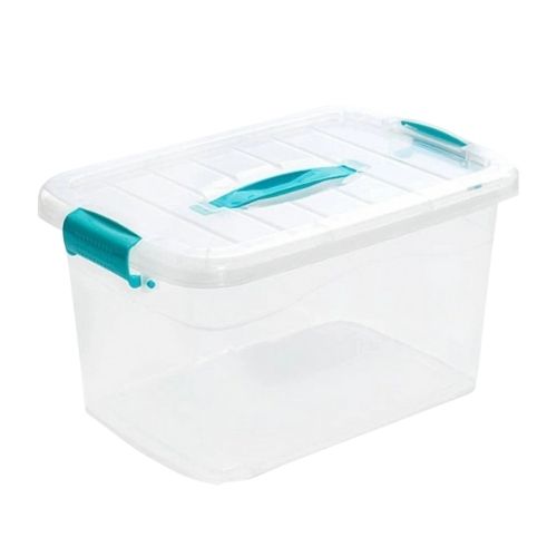 Caja Organizadora Plastica Transparente con Tapa 17 lt