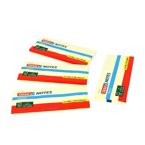 Notas Adhesivas Tesa Amarillas 50 x 40mm 3 Tacos x 100Hojas