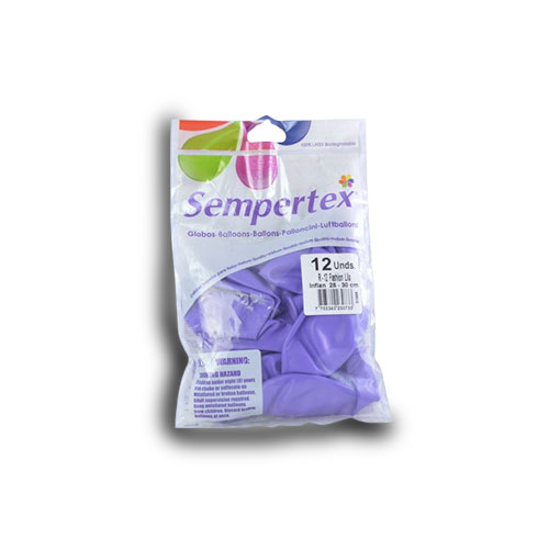 Globos Paquete x12u. Sempertex Ref: R-12 Color Morado