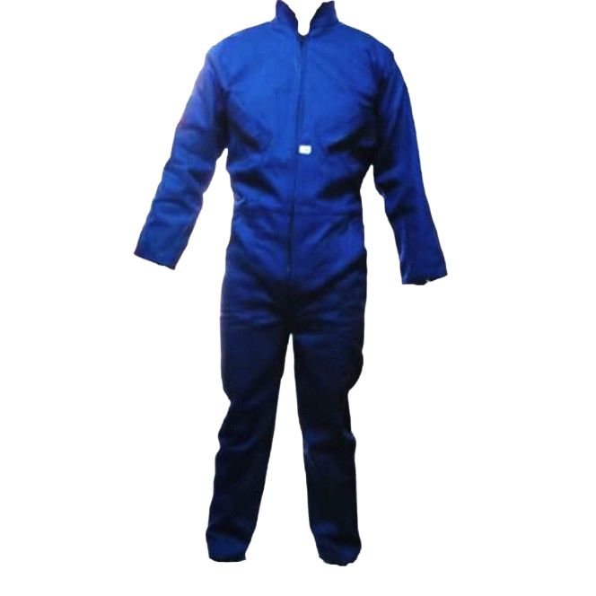 Overol Enterizo En Drill Azul Oscuro Tres Cremalleras Talla S