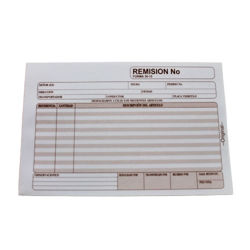 Forma Remision Bond Original y Copia x 50 Juegos (20.5 x13.5)
