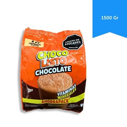 Chocolisto En Polvo  Bolsa De 1500 Grs.  Precio Mayorista