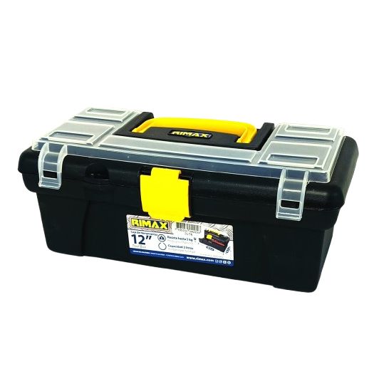 Caja Plastica Para Herramientas 12pg Negra Rimax