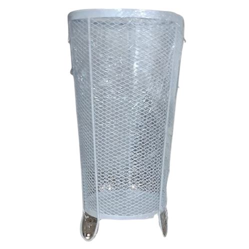 Paraguero Metalico 51 de Alto x 29 cms de Diametro Blanco