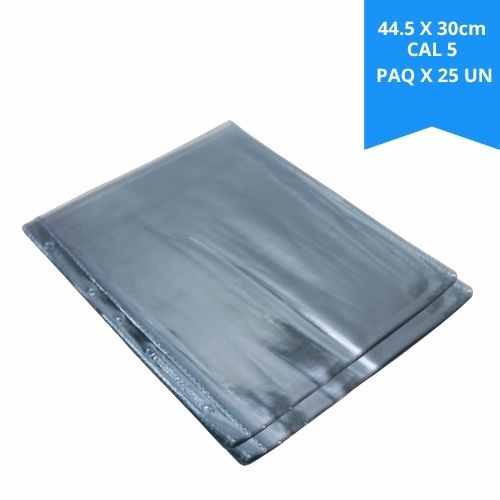 Bolsa de Vinilo Tamaño 44.5x30cm Calibre 5 Paquete x25u 