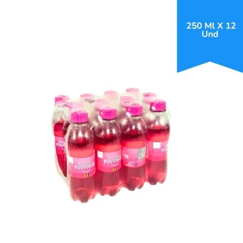 Gaseosa Postobon Manzana Botella Plastica De 250 Ml x12 unidades
